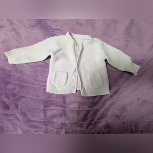 Baby Blue Infant 3-6 Months Button Up Cardigan By Mothercare